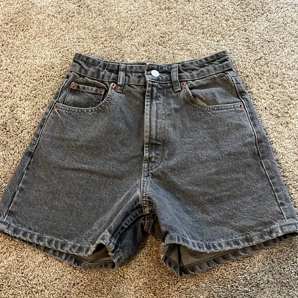High waisted denim shorts